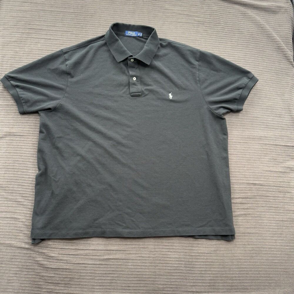 Polo Ralph Lauren‎ Polo Shirt Men 3XB Black Cotton Short Sleeve Golf Golfing.